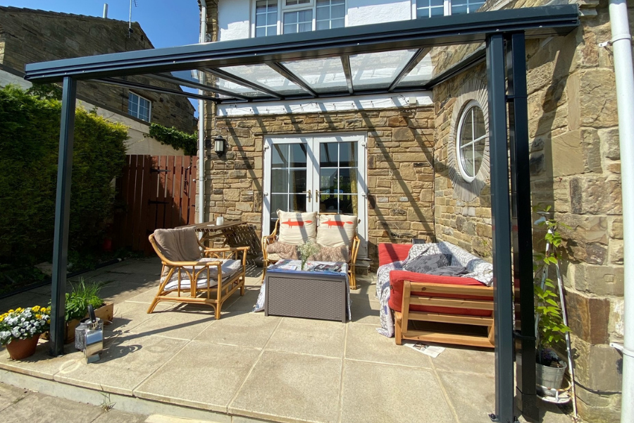 Glazed garden canopy area York